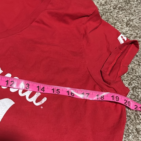 Russell Athletic University of Alabama Crimson Tide v-neck t-shirt (L 12/14 Jrs) - Picture 7 of 9